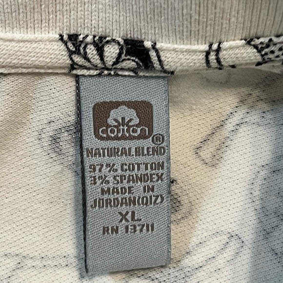 Valerie Stevens Print Polo Top Size XL - Picture 9 of 9